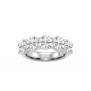 Kate Round Lab Grown Diamond 5-Stone V-Prong Anniversary Band