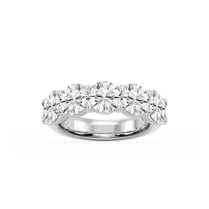Kate Round Lab Grown Diamond 5-Stone V-Prong Anniversary Band