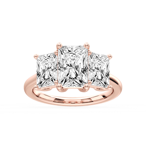 Lola Radiant Lab Grown Diamond Three Stone Engagement Ring