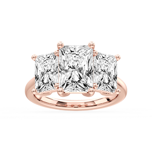 Lola Radiant Lab Grown Diamond Three Stone Engagement Ring