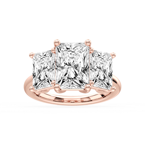 Lola Radiant Lab Grown Diamond Three Stone Engagement Ring