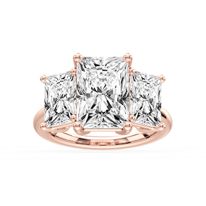 Lola Radiant Lab Grown Diamond Three Stone Engagement Ring