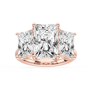 Lola Radiant Lab Grown Diamond Three Stone Engagement Ring