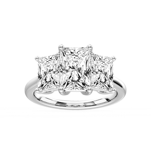 Lola Radiant Lab Grown Diamond Three Stone Engagement Ring