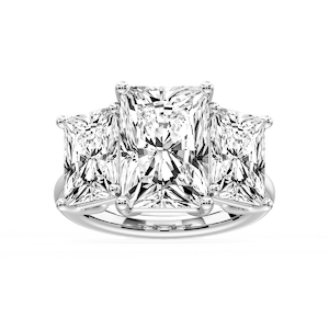 Lola Radiant Lab Grown Diamond Three Stone Engagement Ring