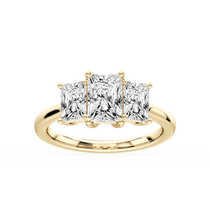 Lola Radiant Lab Grown Diamond Three Stone Engagement Ring