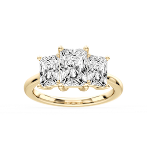 Lola Radiant Lab Grown Diamond Three Stone Engagement Ring