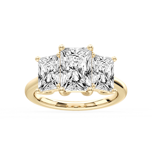 Lola Radiant Lab Grown Diamond Three Stone Engagement Ring