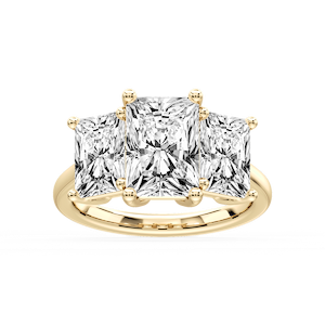 Lola Radiant Lab Grown Diamond Three Stone Engagement Ring