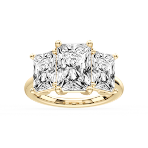 Lola Radiant Lab Grown Diamond Three Stone Engagement Ring