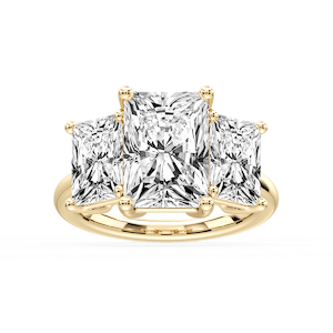 Lola Radiant Lab Grown Diamond Three Stone Engagement Ring