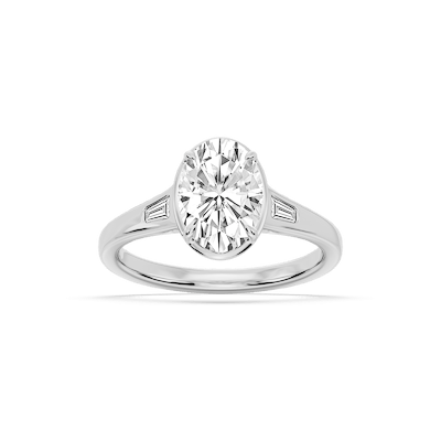 Lorelai Oval Lab Grown Diamond Vintage Bezel Engagement Ring