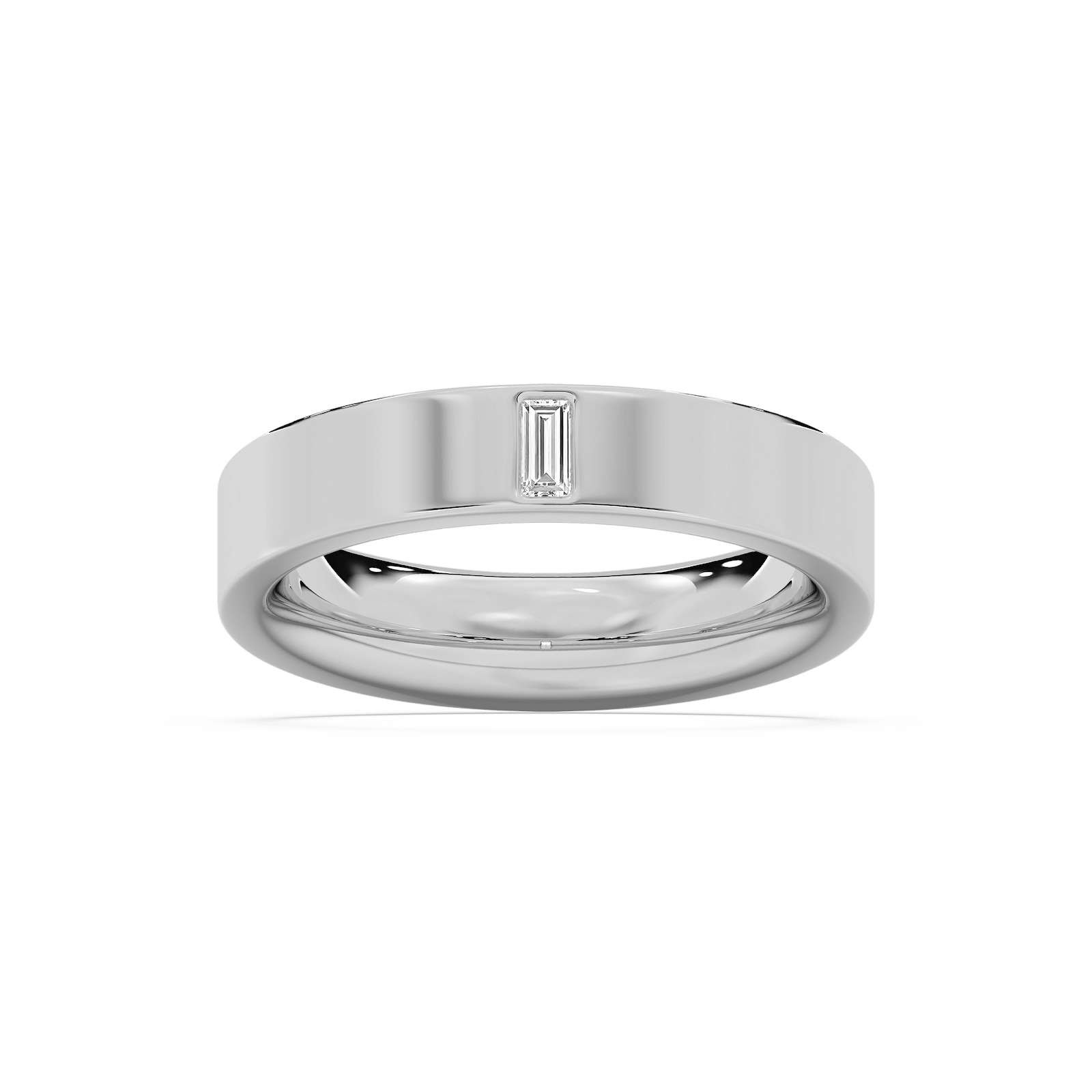 Lucas Flat Edge Band in Rose Gold