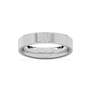 Lucas 1/8 ct Baguette Lab Grown Diamond 5.20mm Flat Edge Mens Wedding Band