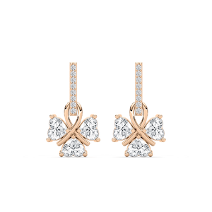 1 ¹⁄₆ ctw Lucky Heart Lab Grown Diamond Dangle Earrings