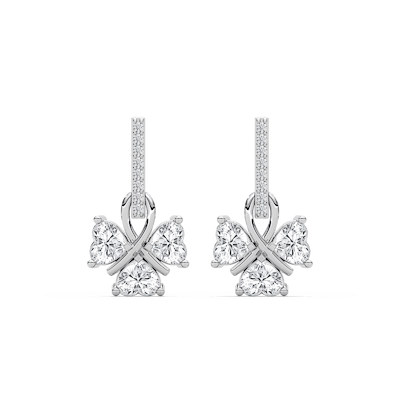 1 ¹⁄₆ ctw Lucky Heart Lab Grown Diamond Dangle Earrings