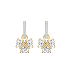 1 ¹⁄₆ ctw Lucky Heart Lab Grown Diamond Dangle Earrings