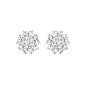 8 ctw Lab Grown Diamond Lucky Heart Stud Earrings