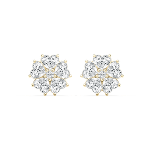 8 ctw Lab Grown Diamond Lucky Heart Stud Earrings