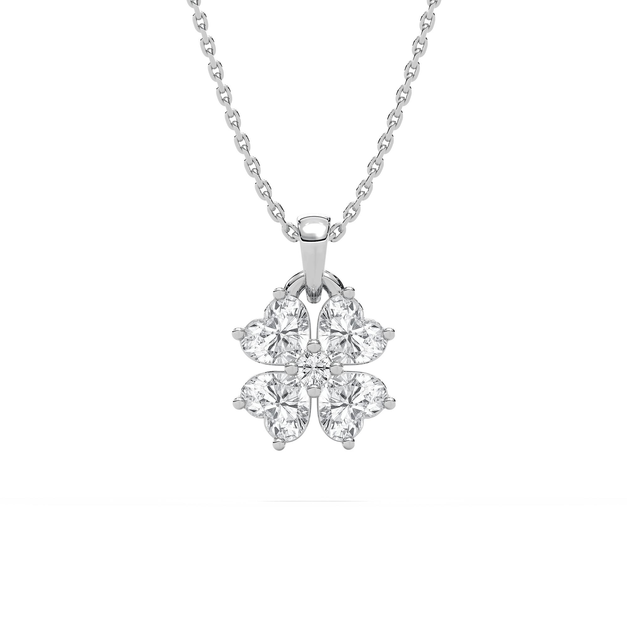 Lucky in Love Heart Pendant in 14K Rose Gold