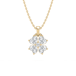 1 ctw Heart and Round Lab Grown Diamond Lucky in Love Pendant - 18 Inches