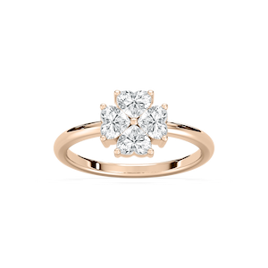 1 ctw Heart Lab Grown Diamond Clover Lucky in Love Ring