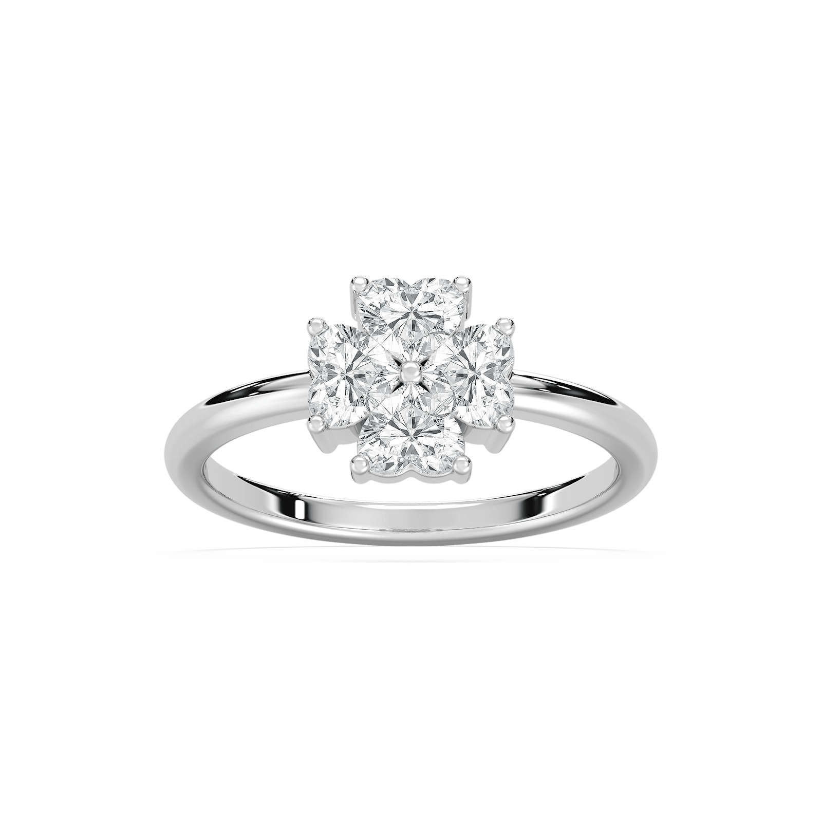 Lucky in Love Heart Ring in Rose Gold