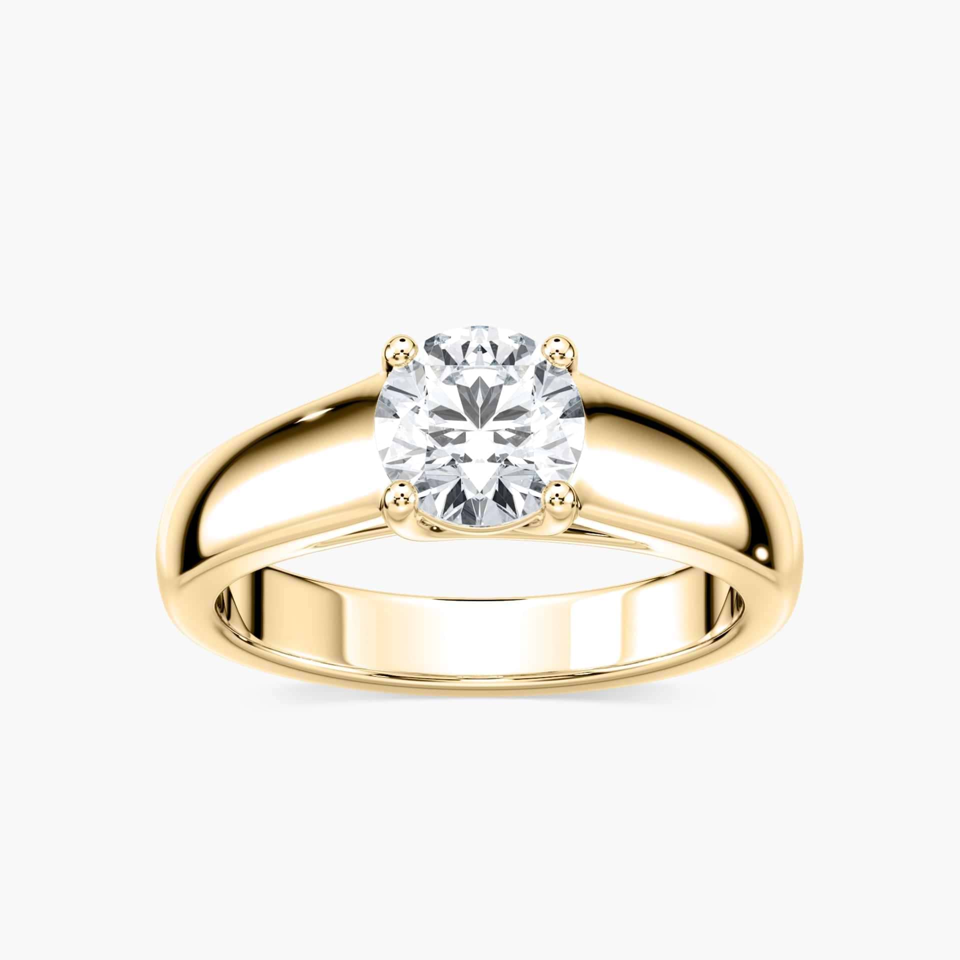 Lucy Lab Grown Diamond Wide Cathedral Trellis Solitaire Engagement Ring