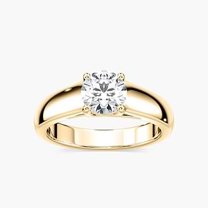 Lucy Lab Grown Diamond Wide Cathedral Trellis Solitaire Engagement Ring
