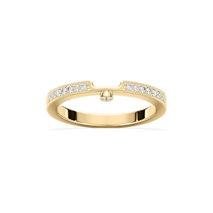Tiffany 1/8 ctw Round Lab Grown Diamond Milgrain Curved Band