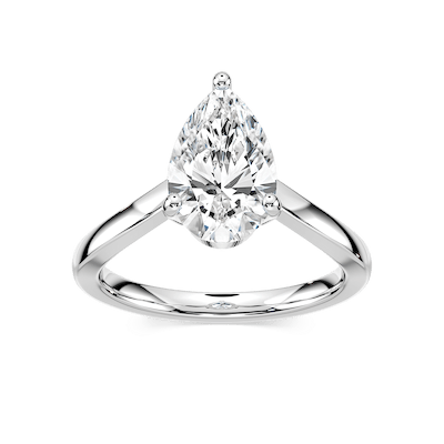 Lyanna Pear Lab Grown Diamond Prong Set Solitaire Engagement Ring