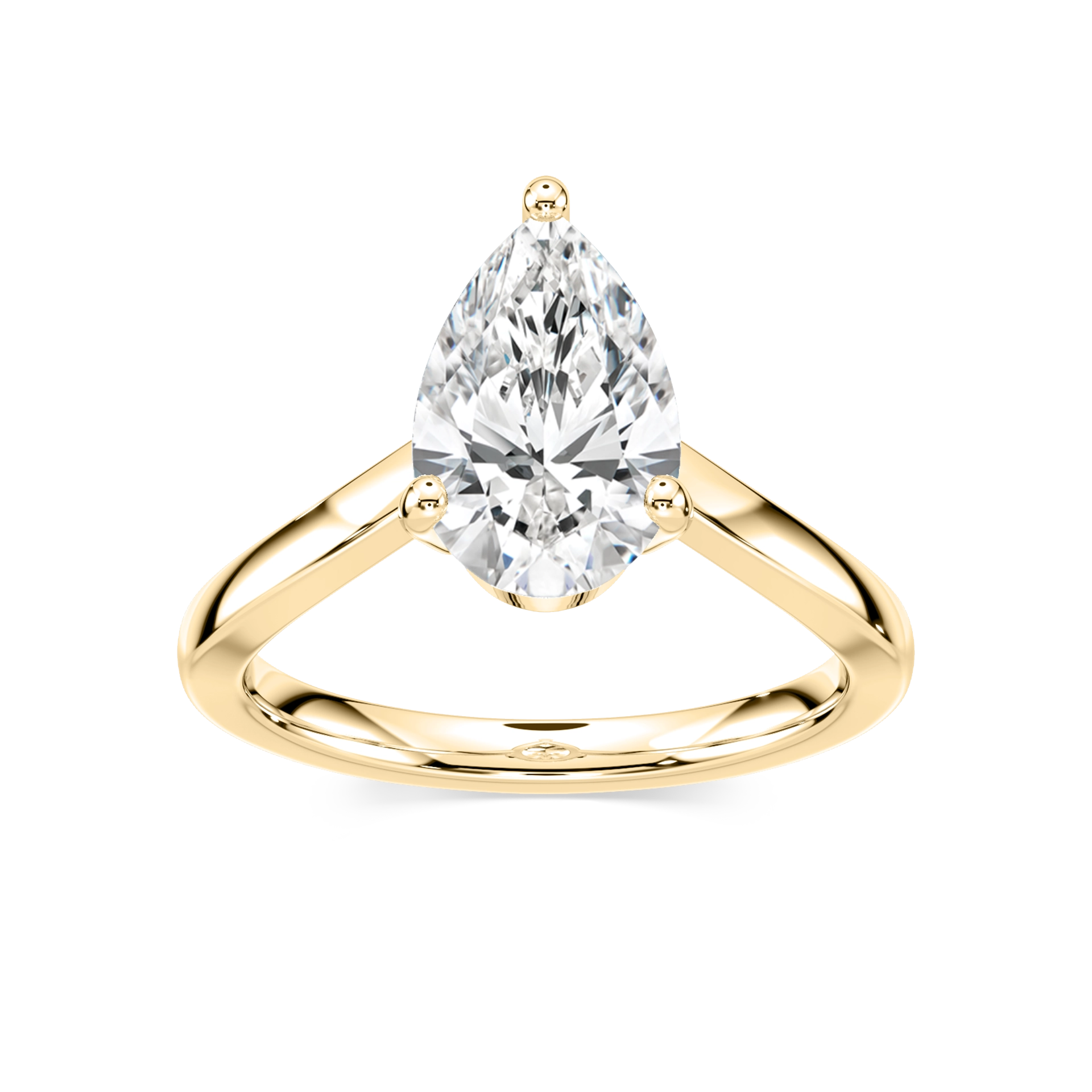 Lyanna Pear Lab Grown Diamond Prong Set Solitaire Engagement Ring