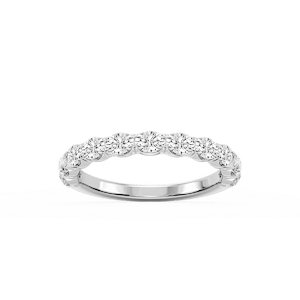 Mae Oval Lab Grown Diamond East West V-Prong Anniversary Band