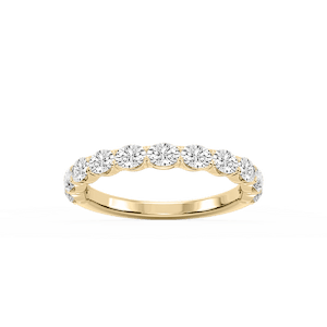 Mae Oval Lab Grown Diamond East West V-Prong Anniversary Band