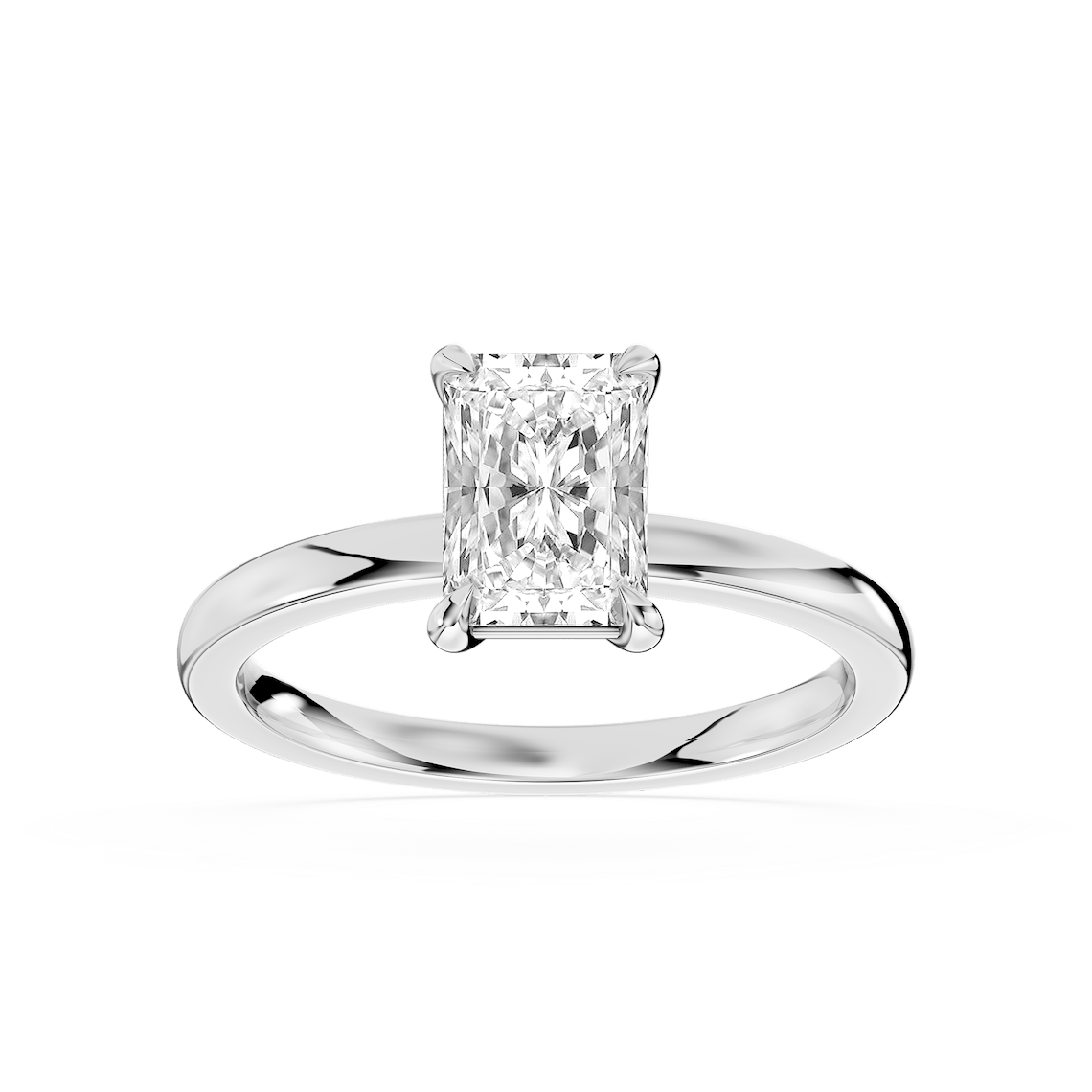 Maggie 1 ctw Radiant Lab Grown Diamond Claw Prong Solitaire Engagement Ring