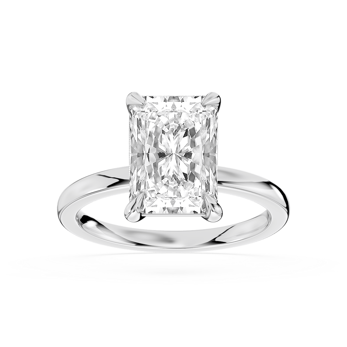 Maggie 2 ½ ctw Radiant Lab Grown Diamond Claw Prong Solitaire Engagement Ring