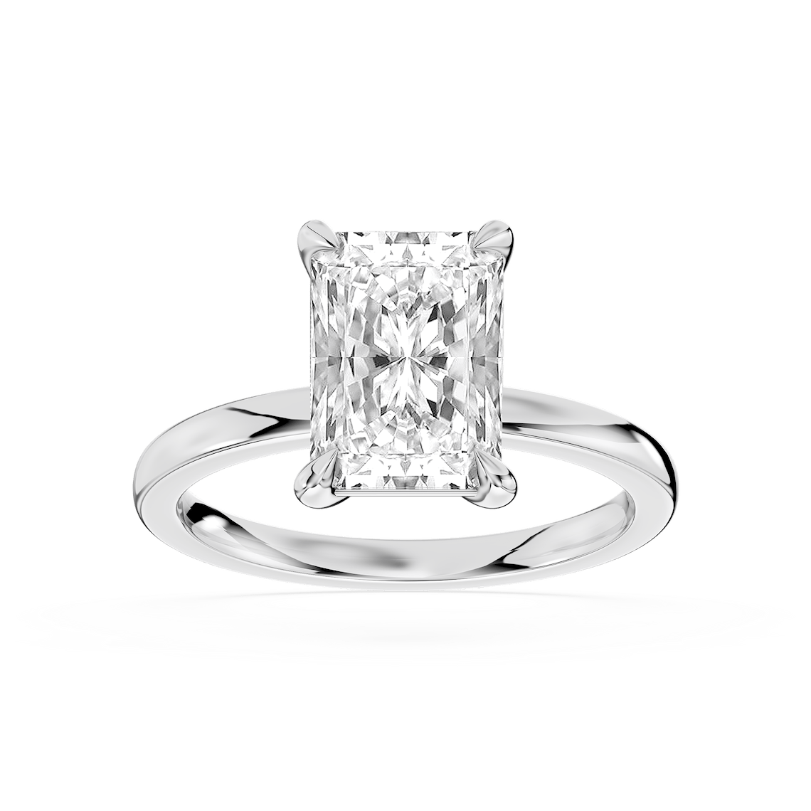 Maggie 2 ctw Radiant Lab Grown Diamond Claw Prong Solitaire Engagement Ring