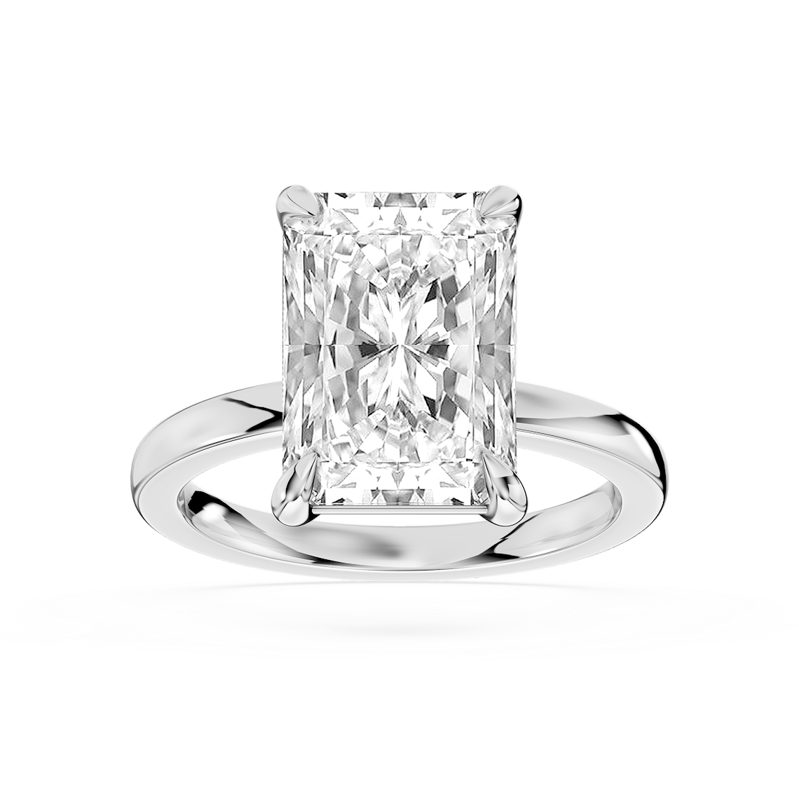 Maggie 4 ctw Radiant Lab Grown Diamond Claw Prong Solitaire Engagement Ring