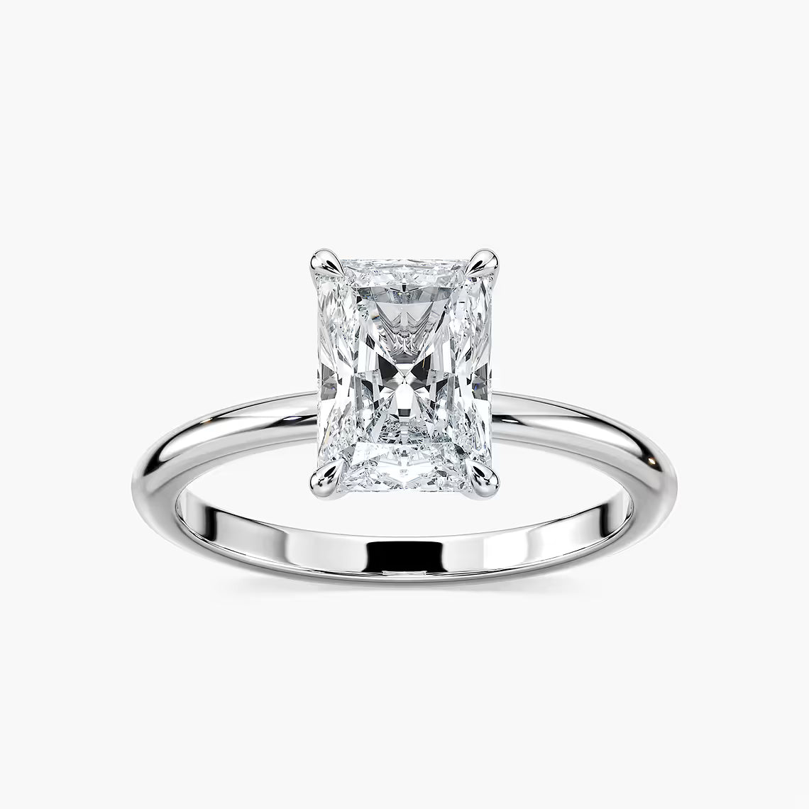 Maggie 5 ctw Radiant Lab Grown Diamond Claw Prong Solitaire Engagement Ring