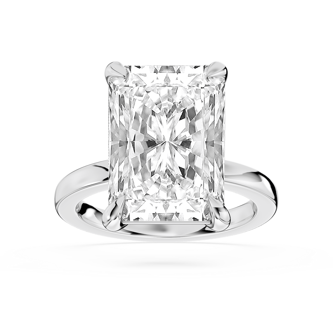 Maggie 7 ctw Radiant Lab Grown Diamond Claw Prong Solitaire Engagement Ring