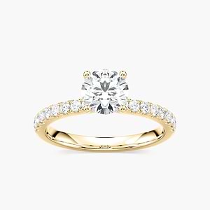 Zelda Lab Grown Diamond Classic Hidden Halo Engagement Ring