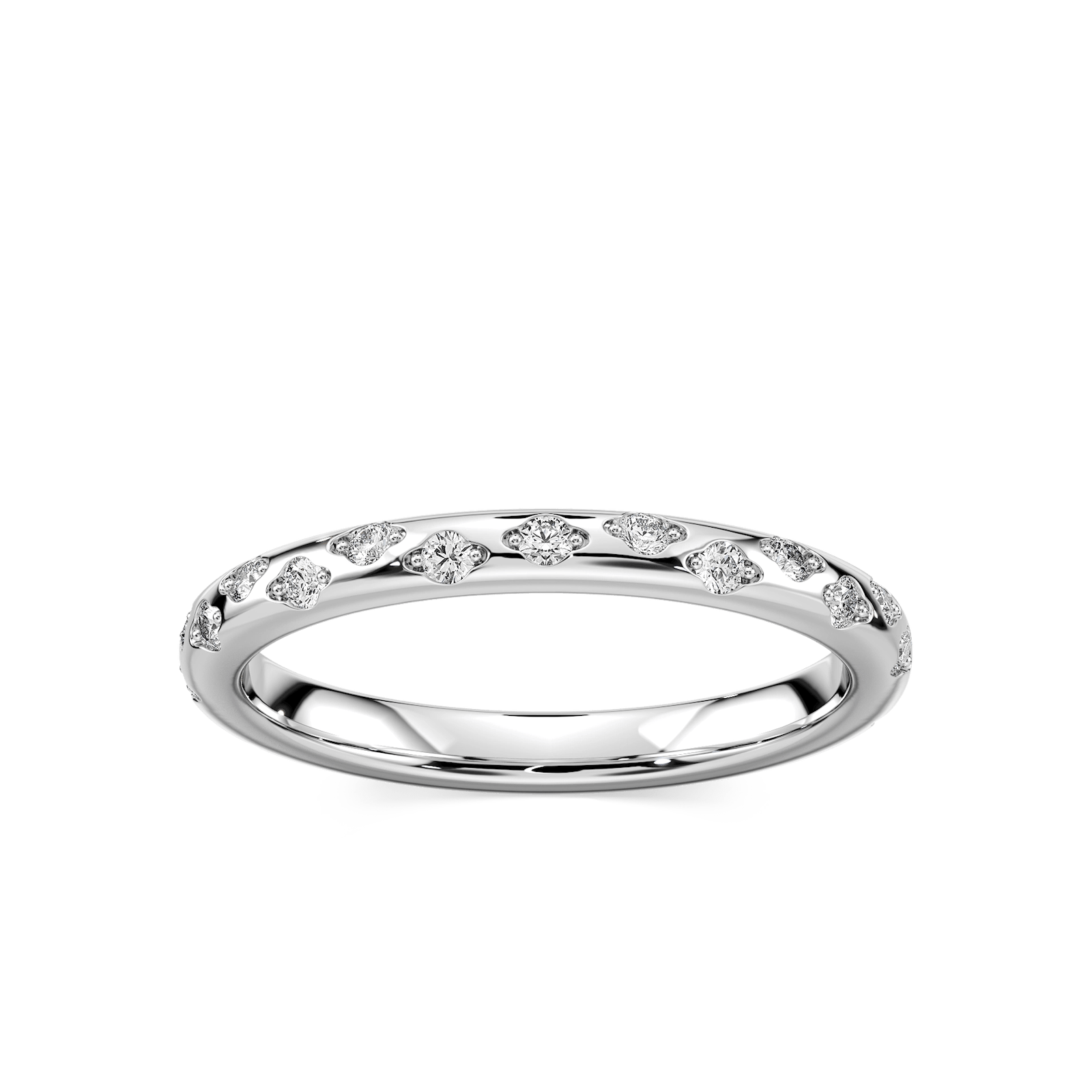 Rylee 1/4 ctw Round Lab Grown Diamond Scattered Wedding Band