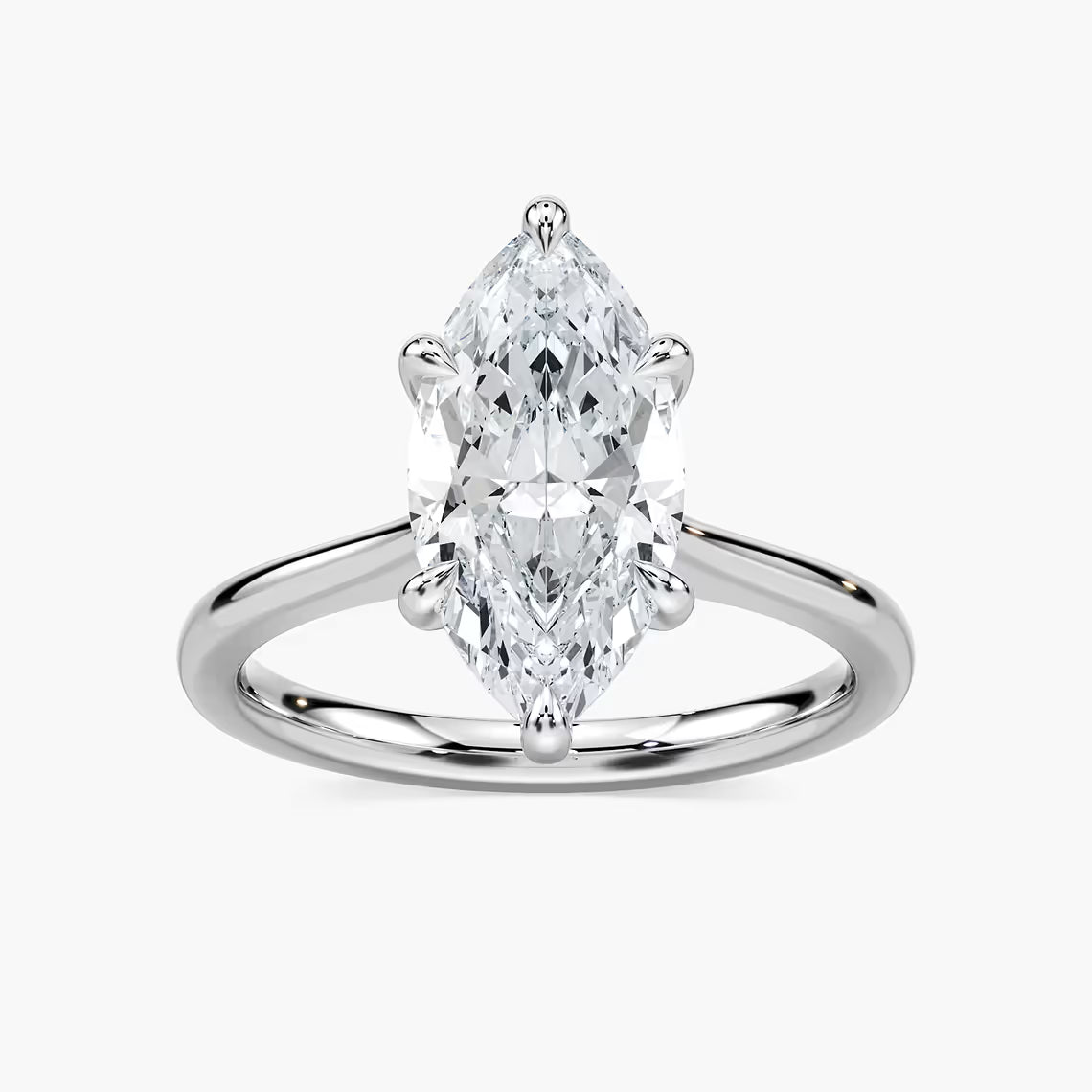 Marie 1 ctw Marquise Lab Grown Diamond Claw Prong Solitaire Engagement Ring