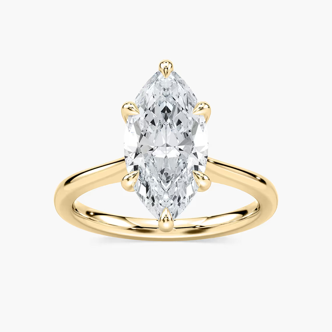 Marie 1 ctw Marquise Lab Grown Diamond Claw Prong Solitaire Engagement Ring