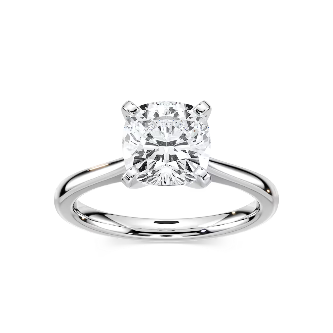Marie 7 ctw Cushion Lab Grown Diamond Cathedral Stackable Solitaire Engagement Ring