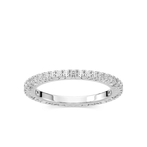 Marilyn 1/3 ctw Round Lab Grown Diamond Grooved Profile Eternity Band