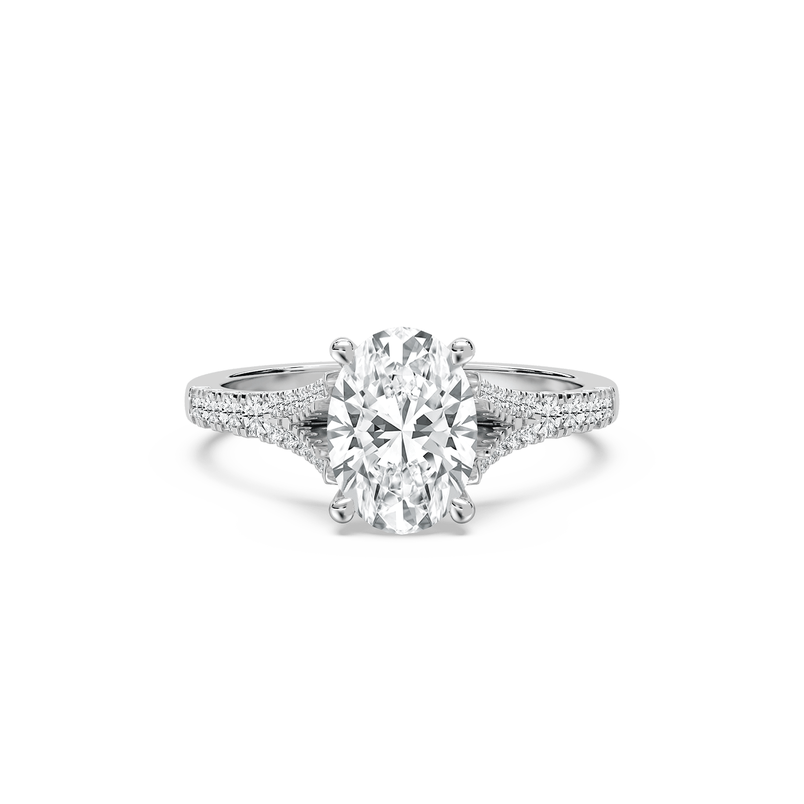 Maris Oval Engagement Ring in Rose Gold