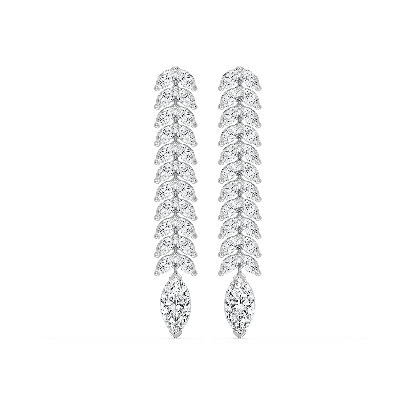 5 ⅝ ctw Marquise Lab Grown Diamond Dangle Drop Earrings