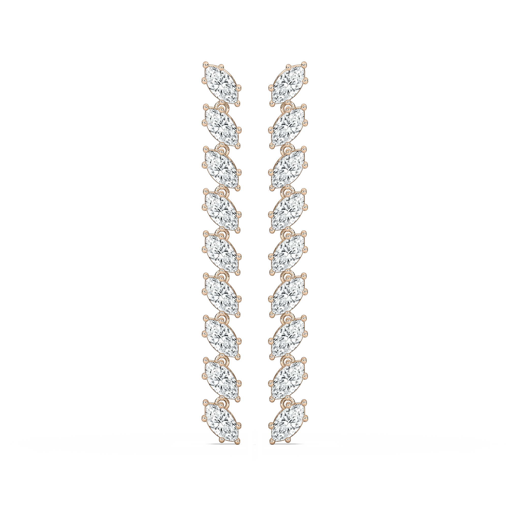 2 ⅛ ctw Marquise Lab Grown Diamond Drop Earrings