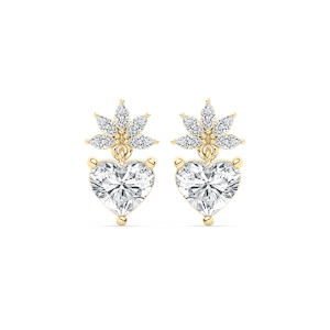 2 ¹⁄₄ ctw Heart & Marquise Lab Grown Diamond Flowering Drop Earrings